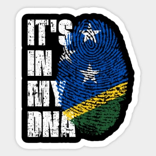 IT'S IN MY DNA Solomon Islands Flag Boy Girl Gift Sticker